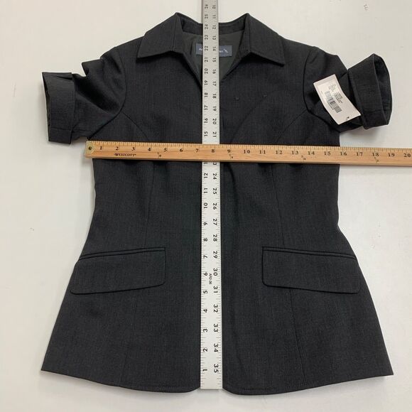 American Airlines Twinhill Jacket Womens 0 Dark Charcoal Uniform Wool Blend - Picture 7 of 12